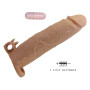 Подовжуюча насадка з вібростимуляцією Pretty Love - Xerxes Vibrating Penis Sleeve Skin, BI-026282Z