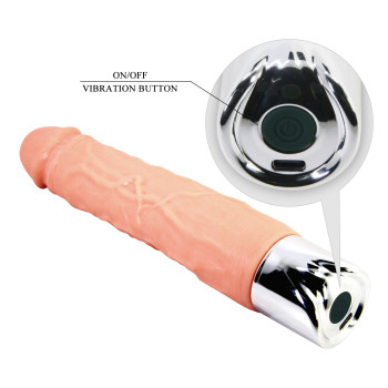 Перезаряжаемый вибратор реалистик Pretty Love - Osric Pro Realistic Vibrating Dildo, BW-500081DC