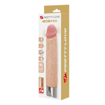 Перезаряжаемый вибратор реалистик Pretty Love - Osric Pro Realistic Vibrating Dildo, BW-500081DC