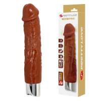 Перезаряжаемый вибратор реалистик Pretty Love - Rufus Pro Realistic Vibrating Dildo Brown, BW-500082DC