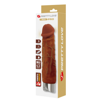 Перезаряжаемый вибратор реалистик Pretty Love - Rufus Pro Realistic Vibrating Dildo Brown, BW-500082DC