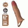 Подовжуюча насадка з вібростимуляцією ( на 4 см ) Pretty Love - 8.7" Vibrating Penis Sleeve, BI-026241Z-1