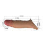 Подовжуюча насадка PRETTY LOVE - Damell Penis Sleeve Brown, BI-026278N-1