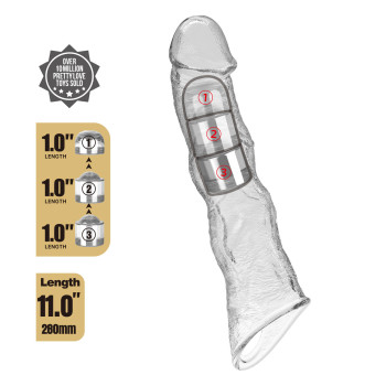 Подовжуюча насадка Pretty Love - Extension Penis Sleeve with Modular Length Blocks Clear, BI-026280M