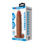 Подовжуюча насадка з вібростимуляцією Pretty Love - Xerxes Vibrating Penis Sleeve Brown, BI-026282Z-1