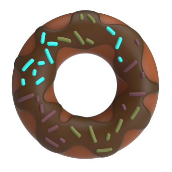 Ерекційне кільце Crazy Bull - Choco Super Donut Silicone Cock Ring, BI-210344
