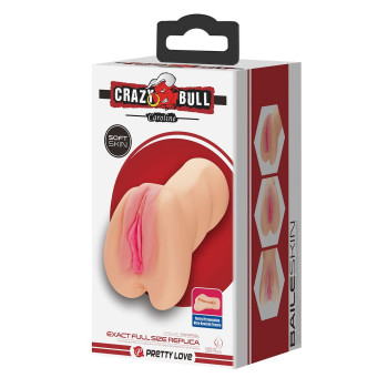Мастурбатор c двумя входами Crazy Bull - Caroline soft skin, BM-009237N