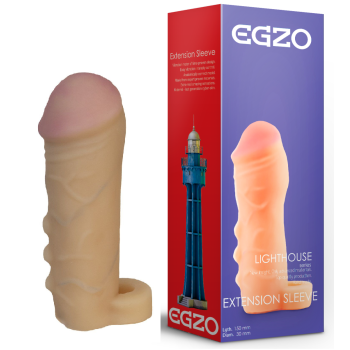 Подовжуюча насадка - презерватив EGZO Ciberskin ES002 ( 15 см х 3 см )
