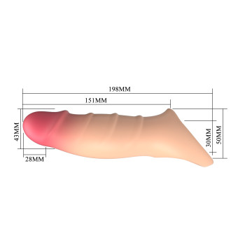 Подовжуюча насадка PRETTY LOVE - Damell Penis Sleeve, BI-026278N