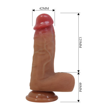 Силиконовый фаллоимитатор на присоске PRETTY LOVE - Curtis 6.8" Super Soft Liquid Silicone Dildo, BW-008138N