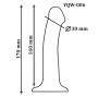 Фаллоимитатор на присоске, из мягкого двухслойного силикона OYO - Dildo Double Layer Silicone YQW-006 (длина 17 см, диаметр 3 см)