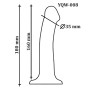 Фаллоимитатор на присоске, из мягкого двухслойного силикона OYO - Dildo Double Layer Silicone YQW-008 (длина 18 см, диаметр 3.5 см)