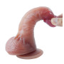 Фаллоимитатор с мошонкой на присоске, из мягкого двухслойного силикона OYO - Dildo Double Layer Silicone YQW-010 (длина 18 см, диаметр 3.2 см)