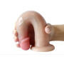 Фаллоимитатор на присоске, из мягкого двухслойного силикона OYO - Dildo Double Layer Silicone YQW-007 (длина 19.5 см, диаметр 4 см)
