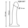 Фаллоимитатор на присоске, из мягкого двухслойного силикона OYO - Dildo Double Layer Silicone YQW-007 (длина 19.5 см, диаметр 4 см)