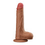 Фаллоимитатор с мошонкой на присоске, из мягкого двухслойного силикона OYO - Dildo Double Layer Silicone YQW-017 (длина 18 см, диаметр 3.5 см)