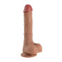 Фаллоимитатор с мошонкой на присоске, из мягкого двухслойного силикона OYO - Dildo Double Layer Silicone YQW-017 (длина 18 см, диаметр 3.5 см)