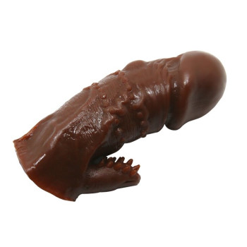 Насадка - презерватив BI-016001-0902S (коричневий)