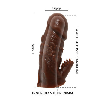 Насадка - презерватив BI-016001-0902S (коричневий)
