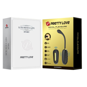 Віброяйце з рельєфним дизайном PrettyLove " ROYAL PLEASURE " з пультом дистанційного керування " BI-014711W