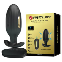 Анальна пробка Pretty Love «ROYAL PLEASURE» з вібрацією, електро стимуляцією та дистанційним керуванням BI-040083W
