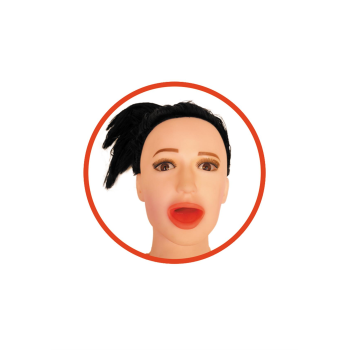 Надувна лялька зі вставкою з кібершкіри та вібростимуляцією ANGELINA 3D