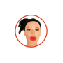 Надувна лялька зі вставкою з кібершкіри та вібростимуляцією ANGELINA 3D