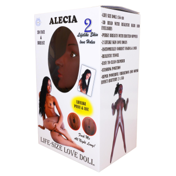 Надувна лялька " ALECIA 3D " зі вставкою з кібершкіри та вібростимуляцією. BS5900002