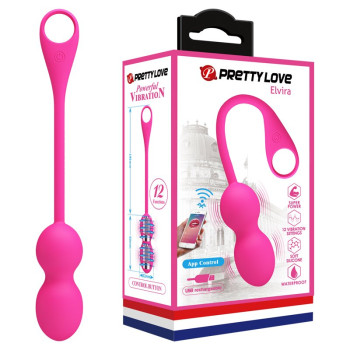 Вагінальні кульки з вібрацією та керуванням з смартфона Pretty Love Elvira, BI-210212HP-1