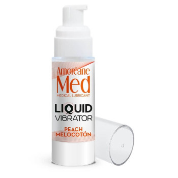 Стимулюючий лубрикант від Amoreane Med: Liquid vibrator - Peach (рідкий вібратор), 30 ml