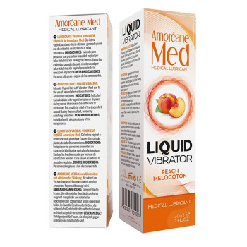Стимулюючий лубрикант від Amoreane Med: Liquid vibrator - Peach (рідкий вібратор), 30 ml
