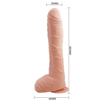 Фаллоимитатор на присоске Baile Beautiful ALEX 10.6'' Flesh, BW-008037NR