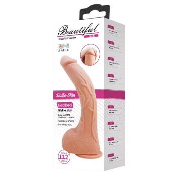 Фаллоимитатор на присоске Baile Beautiful JACK 10,2'' Flesh, BW-008039NR