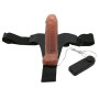 Страпон с вибрацией Ultra Passionate Harness Realdeal Penis 6.2'' - Brown
