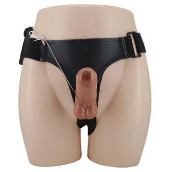 Страпон с вибрацией Ultra Passionate Harness Realdeal Penis 6.2'' - Brown