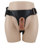 Страпон с вибрацией Ultra Passionate Harness Realdeal Penis 6.2'' - Brown