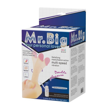Універсальний мастурбатор вібратор з функцією ротації та вагіна Mr. BIG Rotation & Vibration, BW-008016