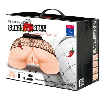 Мастурбатор з подвійною вібрацією та двома входами Crazy Bull - JULIE, BM-009104Z-1