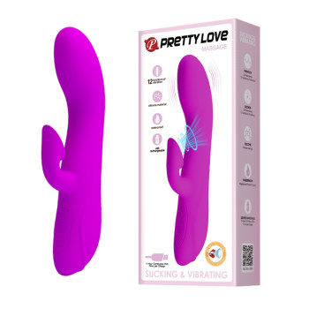 Вібратор із вакуумною стимуляцією клітора Pretty Love - Massage, BI-014395