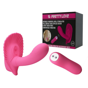 Віброметелик із стимулятором клітора PRETTY LOVE - Powerful Shell Stimulator, BI-014368W-3