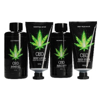 Набір для ванни та душу CBD Luxe Gift set - GREEN TEA & HEMP OIL ( 4 предмети )