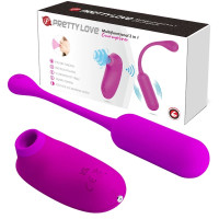 Комплект из виброяйца и вакуумного стимулятора Pretty Love CURUPIRA Multifunctional 2 in 1, BI-014872W
