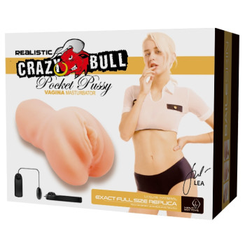 Мастурбатор з вібрацією CRAZY BULL - Realistic Pocket Pussy, BM-009228Z