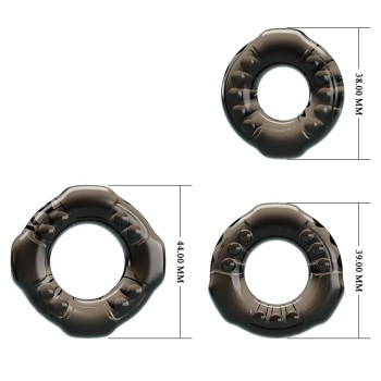 Набір із 3-х ерекційних кілець COCK THREE RINGS, BI-210263