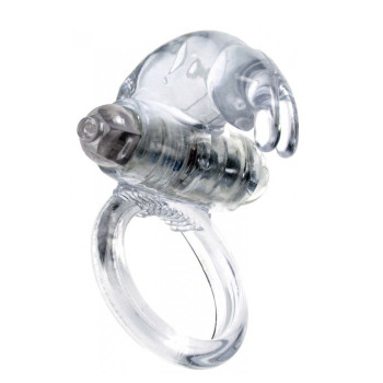 Ерекційне вібро кільце BOSS Rabbit Vibro Cock Ring Clear, BS6700049