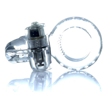 Ерекційне вібро кільце BOSS Rabbit Vibro Cock Ring Clear, BS6700049
