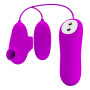 Вакуумный стимулятор с виброяйцом PRETTY LOVE - SUCTION & VIBRO-BULLETS, BI-014925