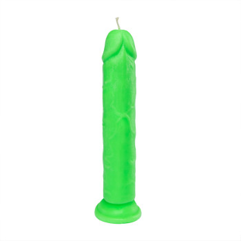 Свічка LOVE FLAME - Dildo Roma Green Fluor, CPS03-GREEN