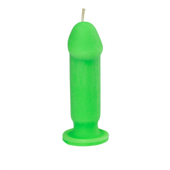 Свічка LOVE FLAME - Dildo S Green Fluor, CPS04-GREEN