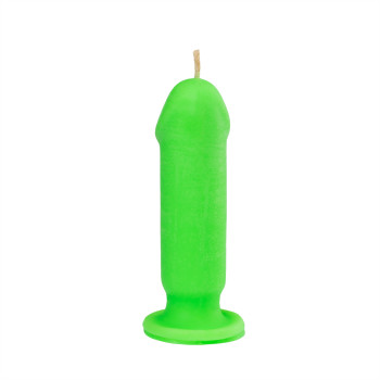 Свічка LOVE FLAME - Dildo S Green Fluor, CPS04-GREEN